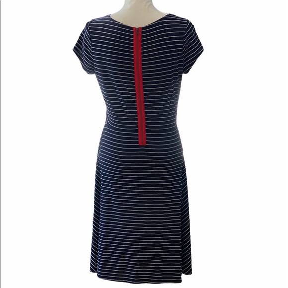 A- Outback Red by The Limited - Navy Blue ALine Dress - Picture 3 of 6
